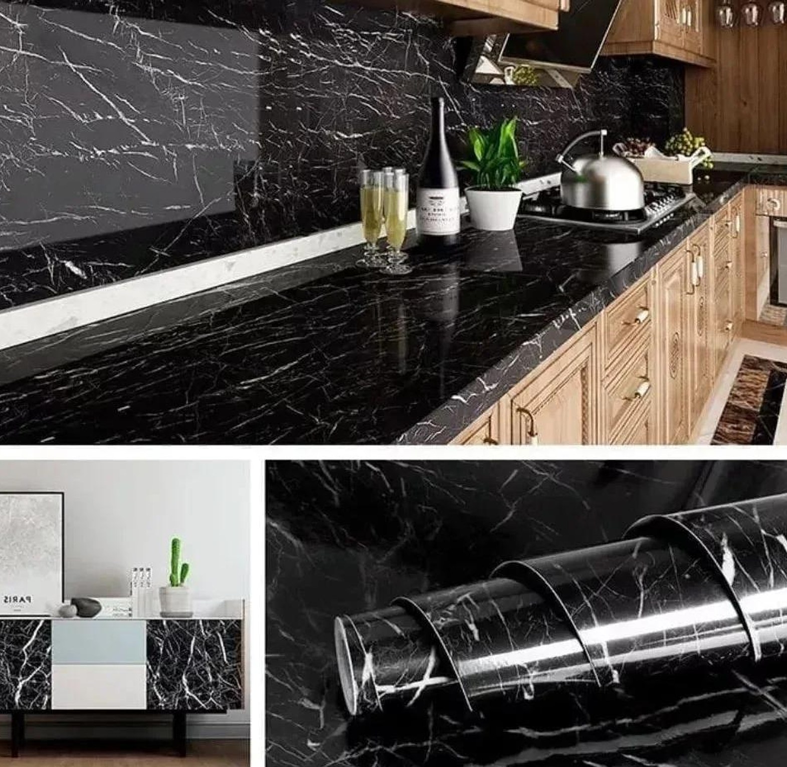 Marble Self adhesive waterproof contact paper image