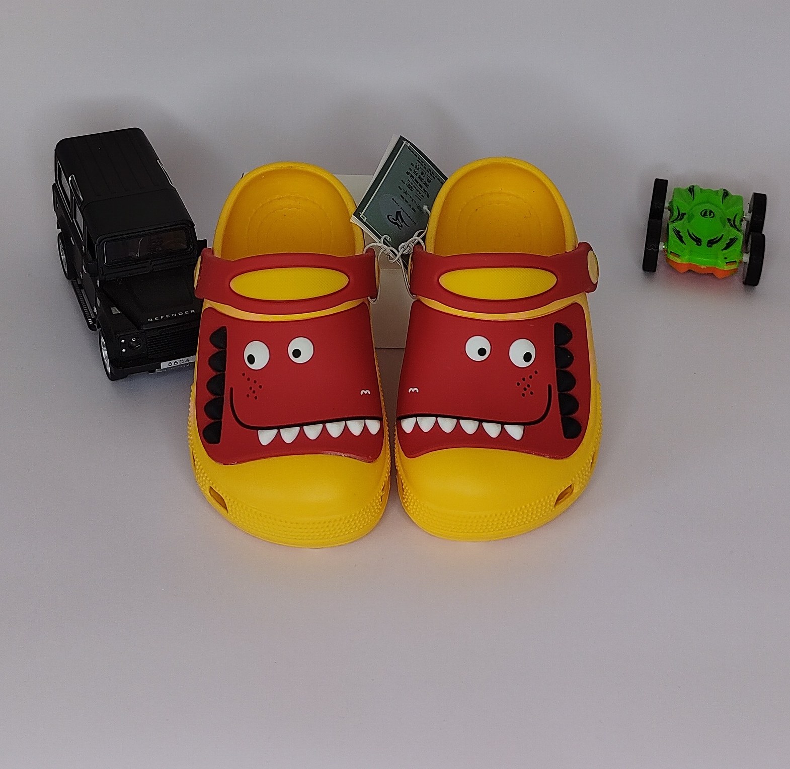 Yellow and Red Dino Clogs image