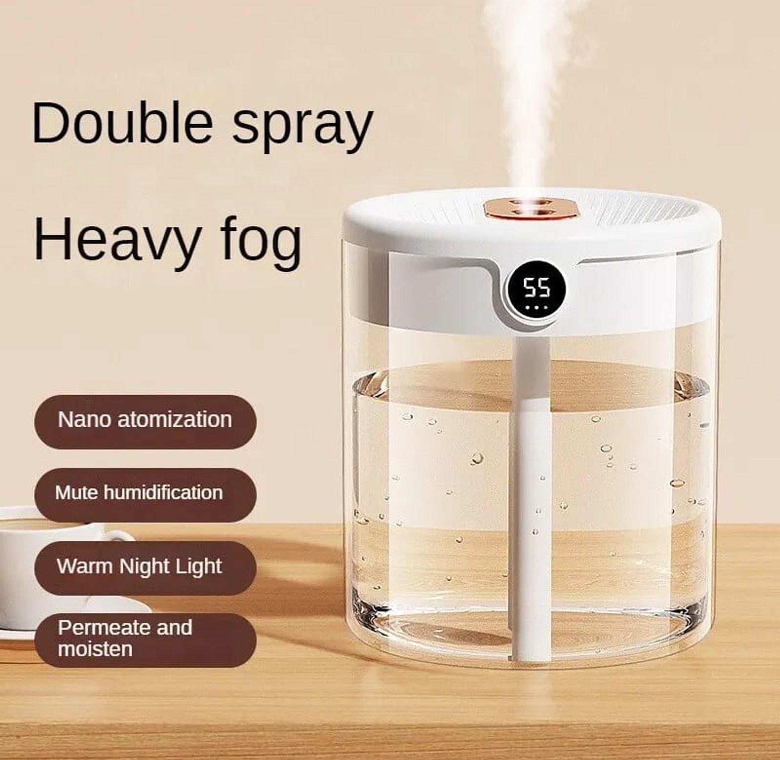 2L Double Nozzle Air Humidifier  image