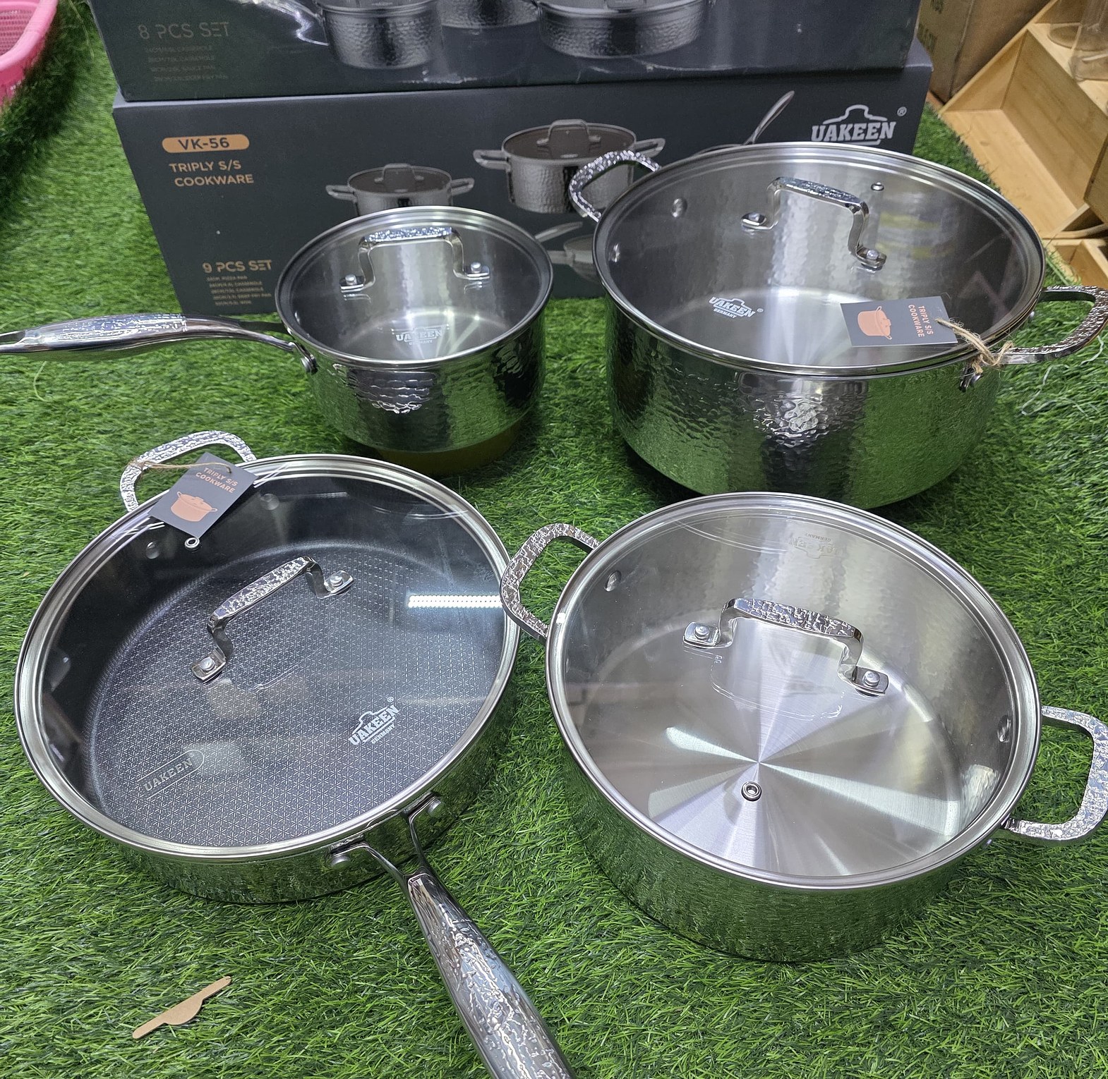 UAKEEN Germany 🇩🇪 8PCS Silver Cookware Set image