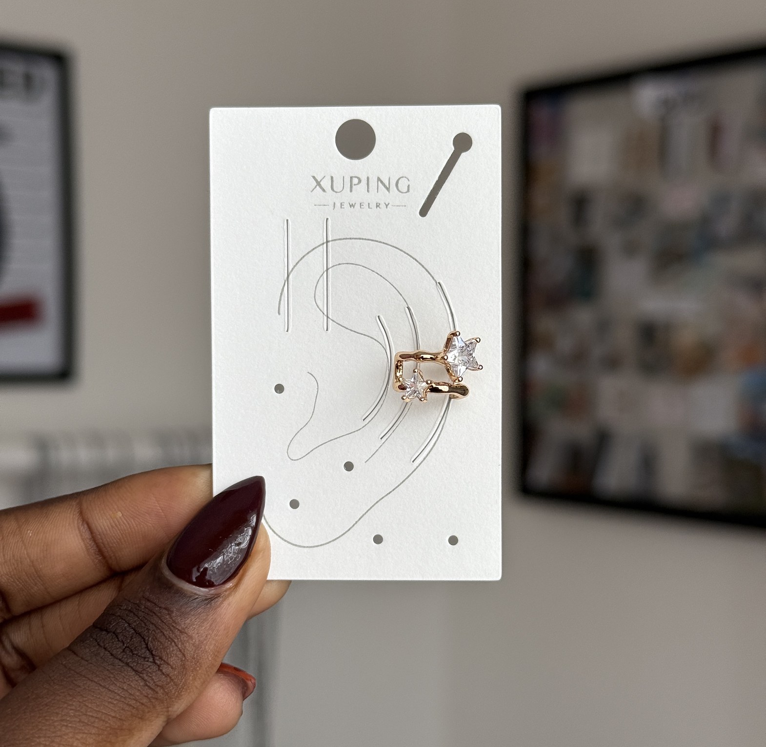 Double Starburst Ear cuff image
