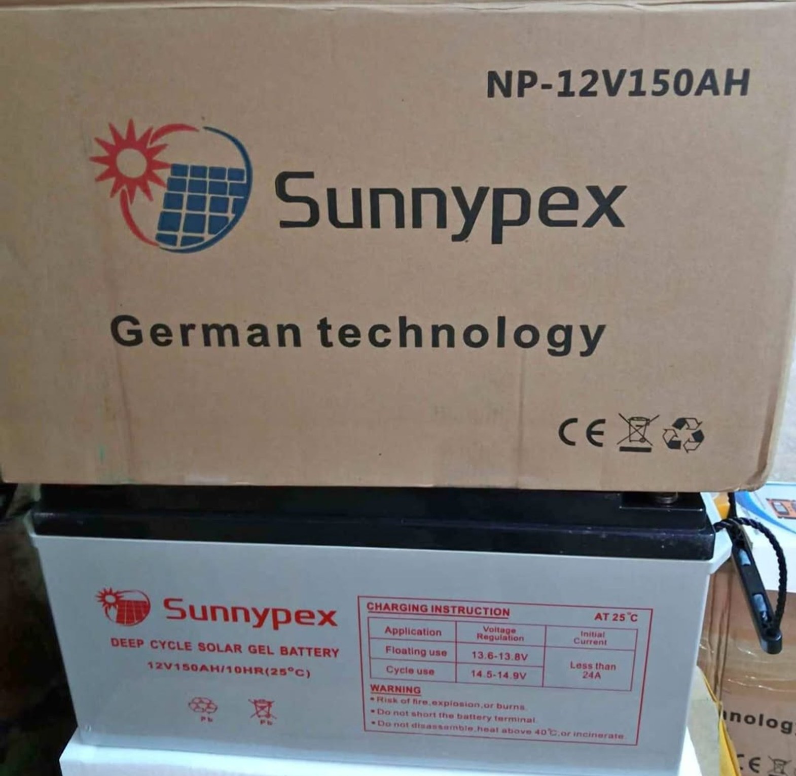 Sunnypex 150ah battery image