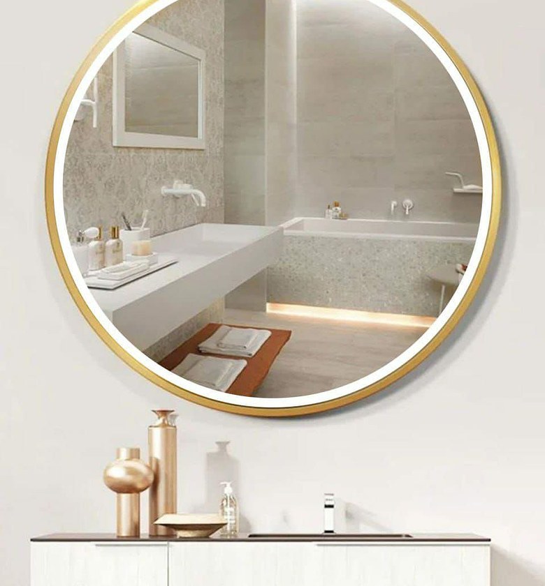 Unbreakable round decor mirror image