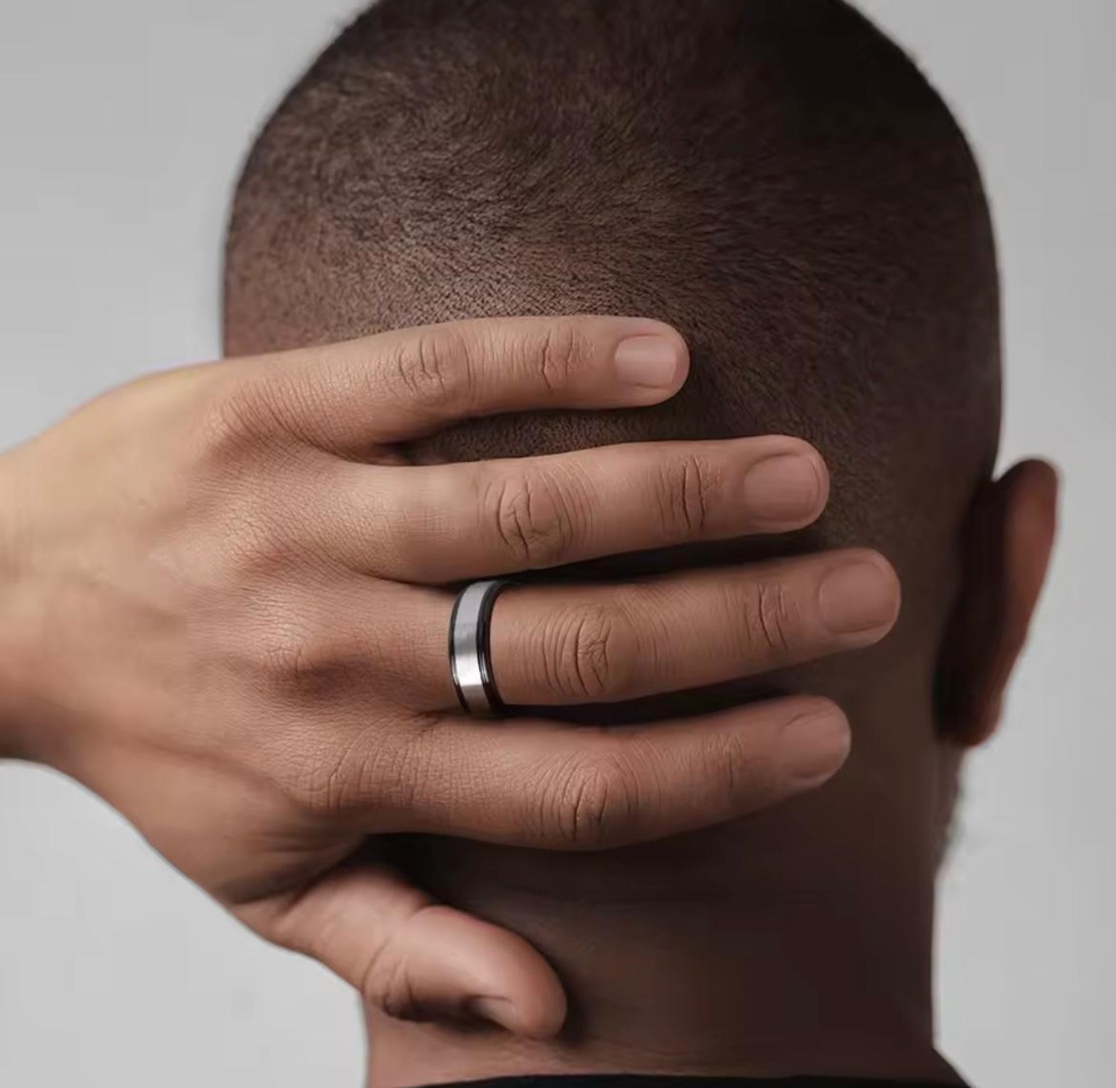Men's 6mm Matte Stainless Steel Ring image
