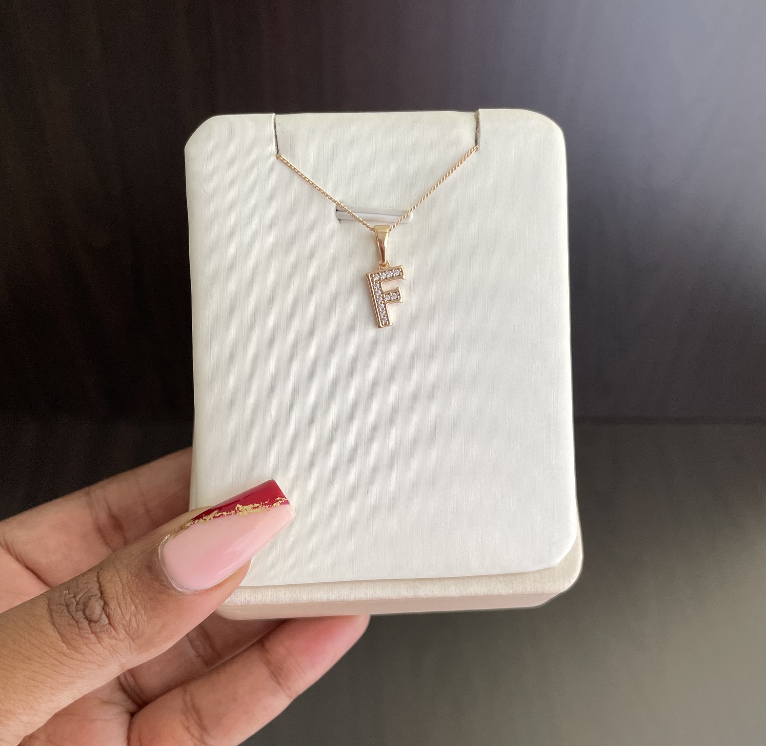 Initial Necklace - F image