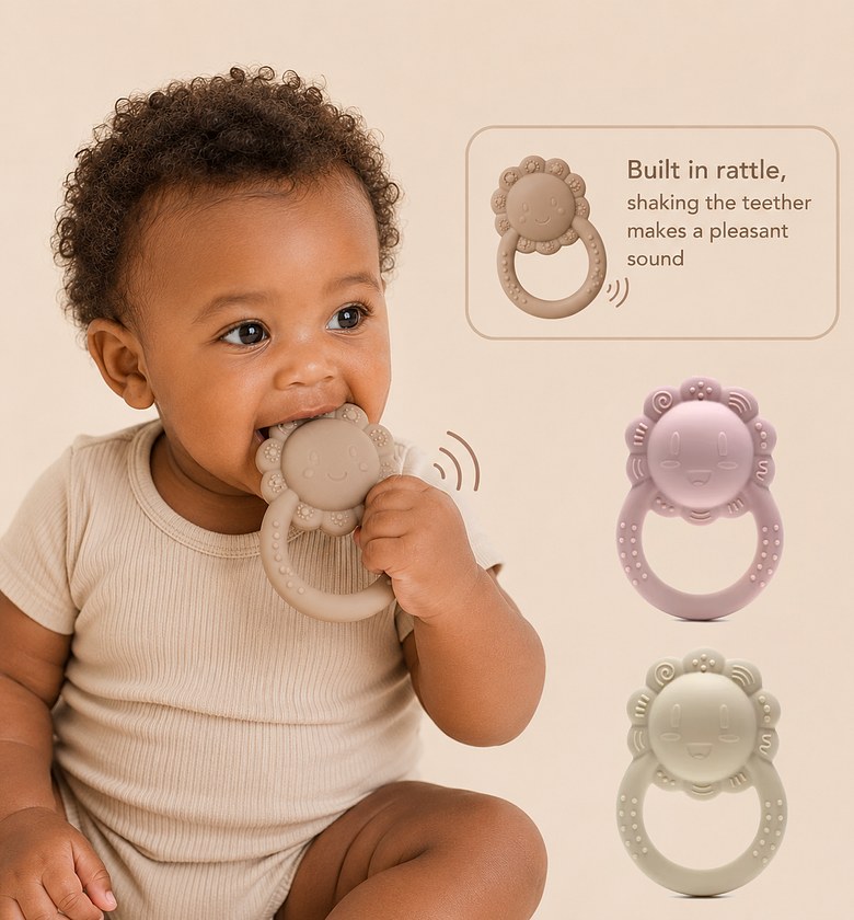Bloom Silicone Baby Rattle Teether image