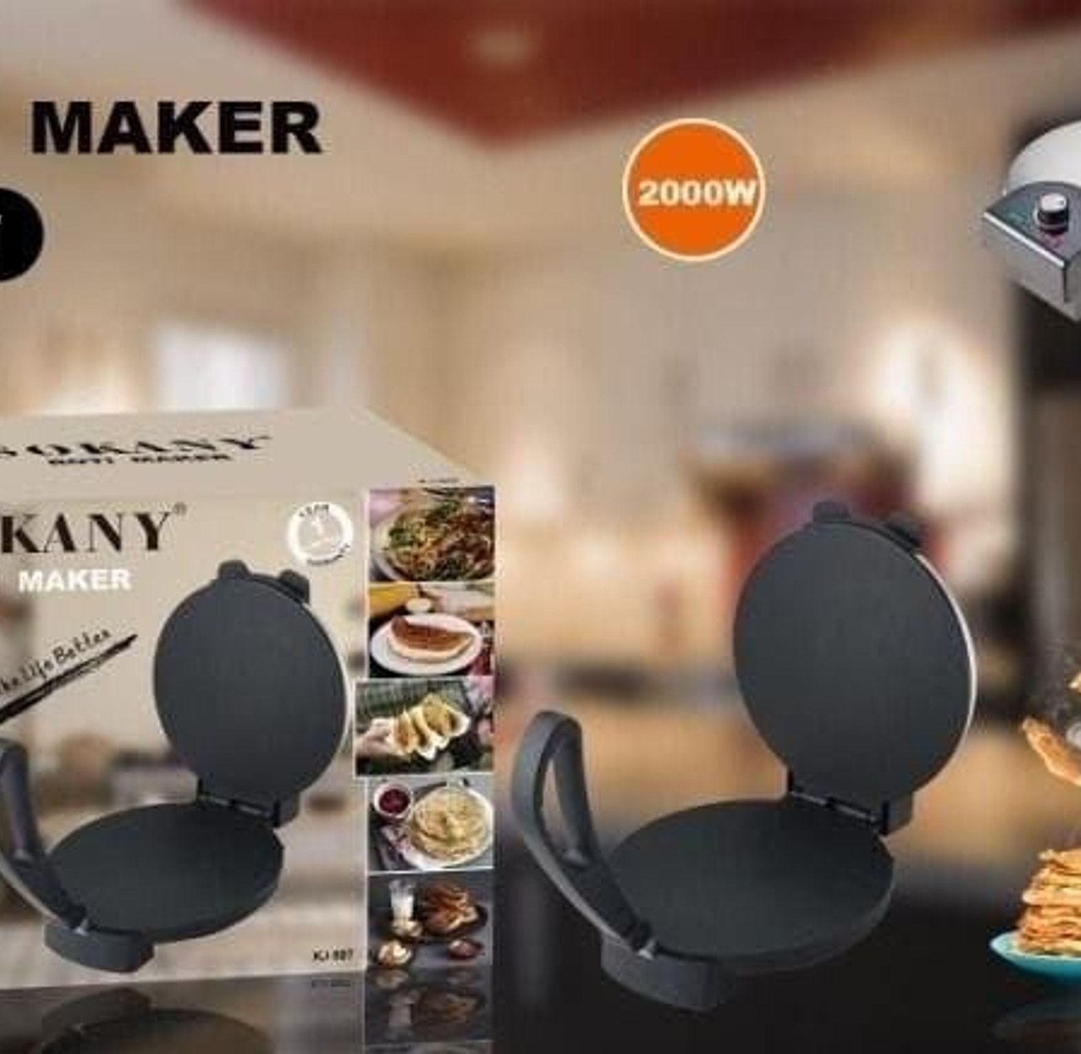 Sokany 10 Inch Roti Chapati Maker - Non-Stick Electric Machine image