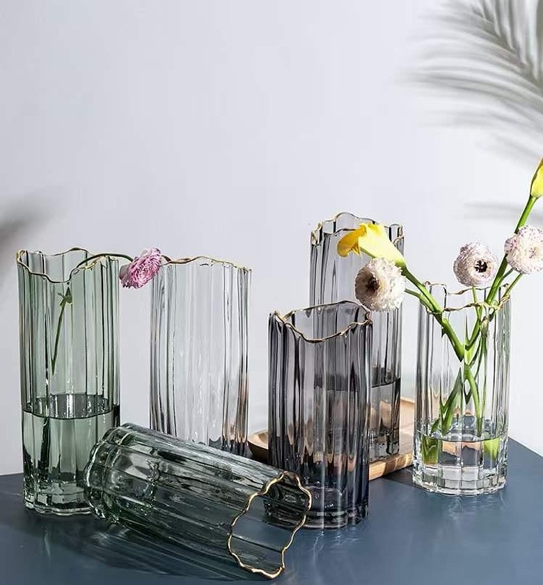  Modern creative dark  glass vase   Size : 28cm    image