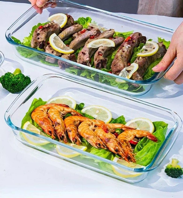 Generic 2pcs High Quality Heat Resistant Glass Bake Pan image