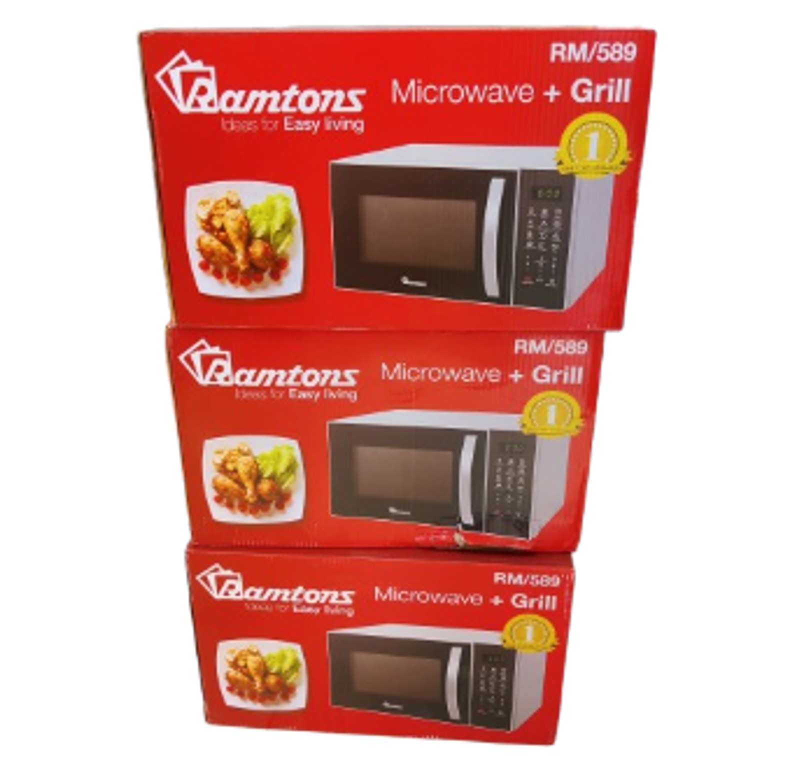 Ramtons RM/458 - Digital Glass Microwave With Grill Capacity 23 ltrs image