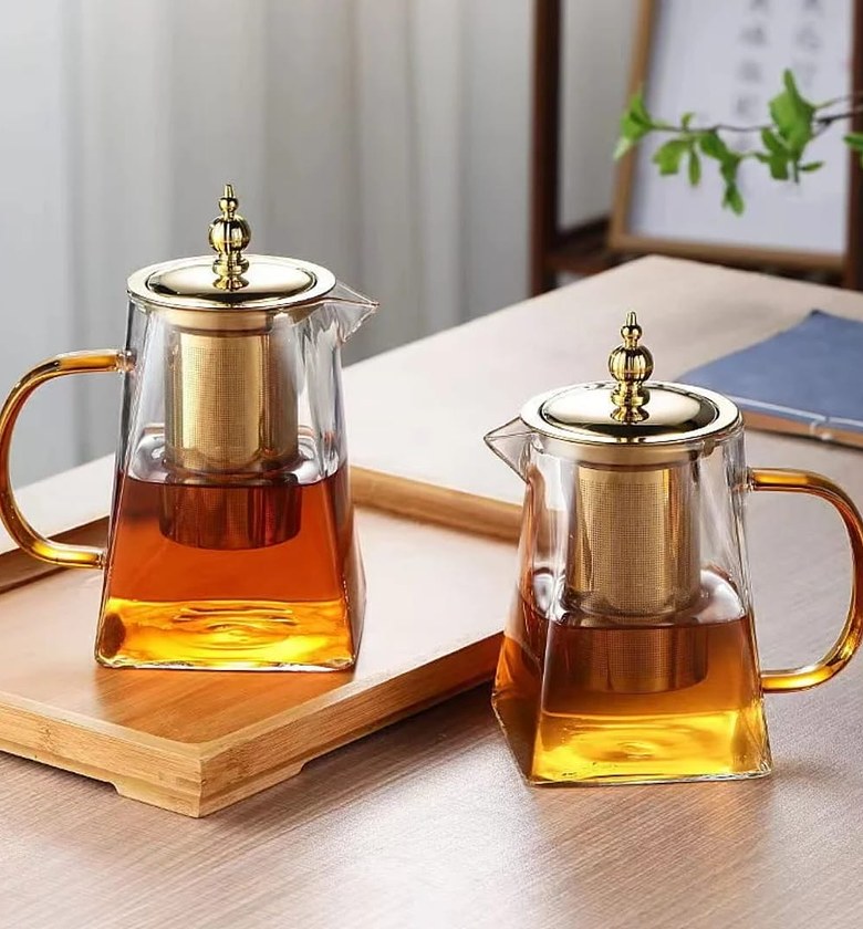 Heat-Resistant Glass Teapot with Stainless Steel Infuser image