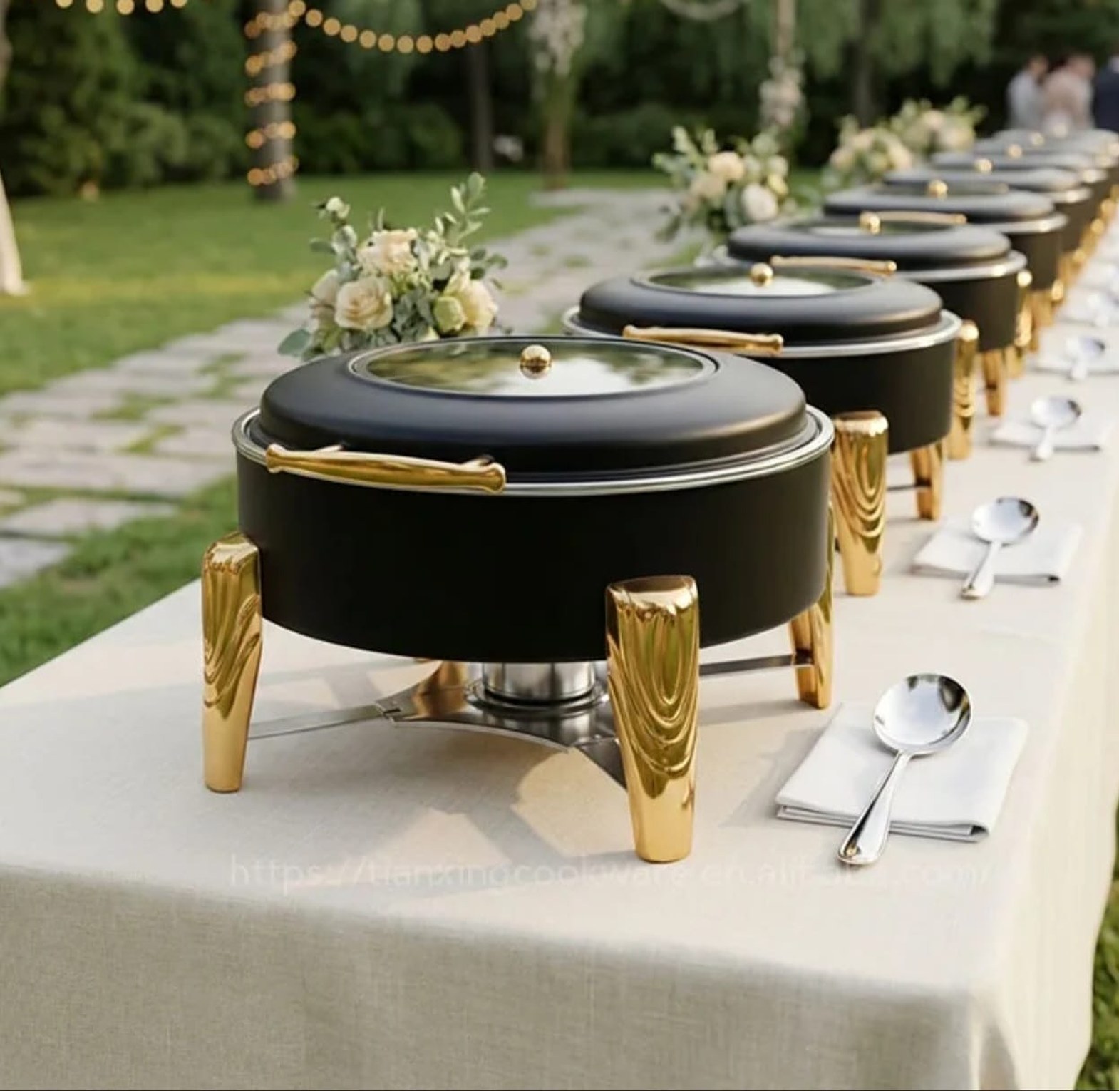 6L Square Hydraulic Stainless Steel Chafing Dish image