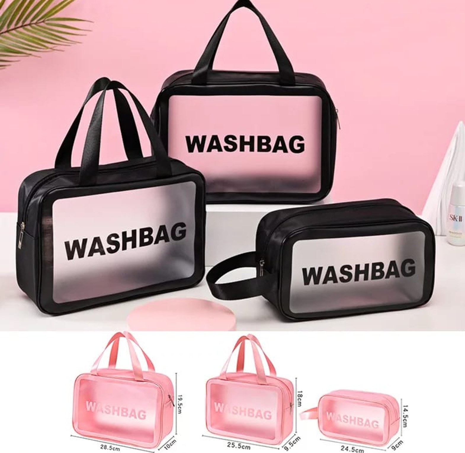 3-in-1 Waterproof Cosmetic & Toiletry Travel Bag Set image