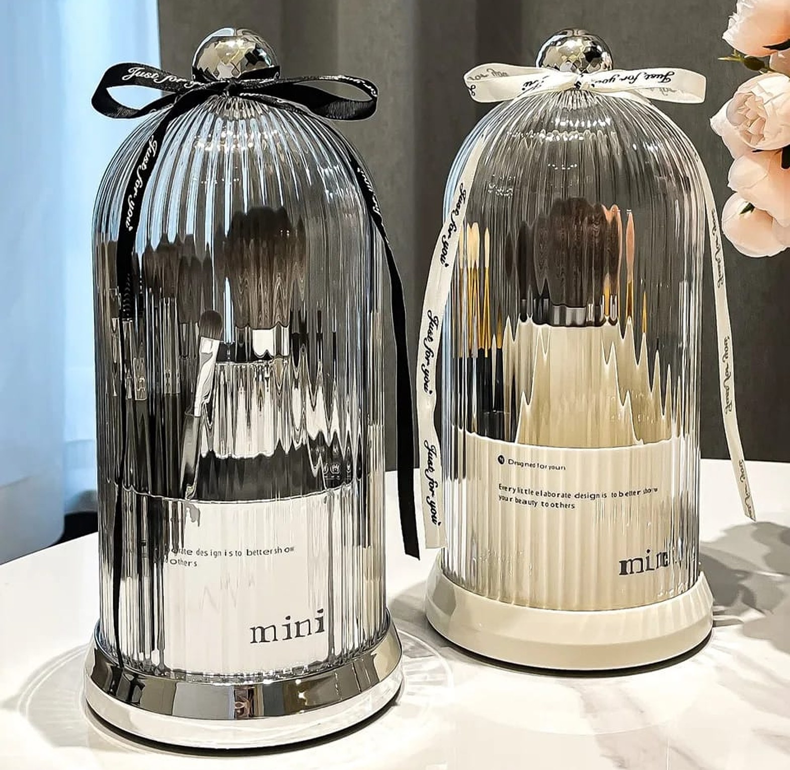 360 Rotating Desktop Makeup Brushes Holder  image