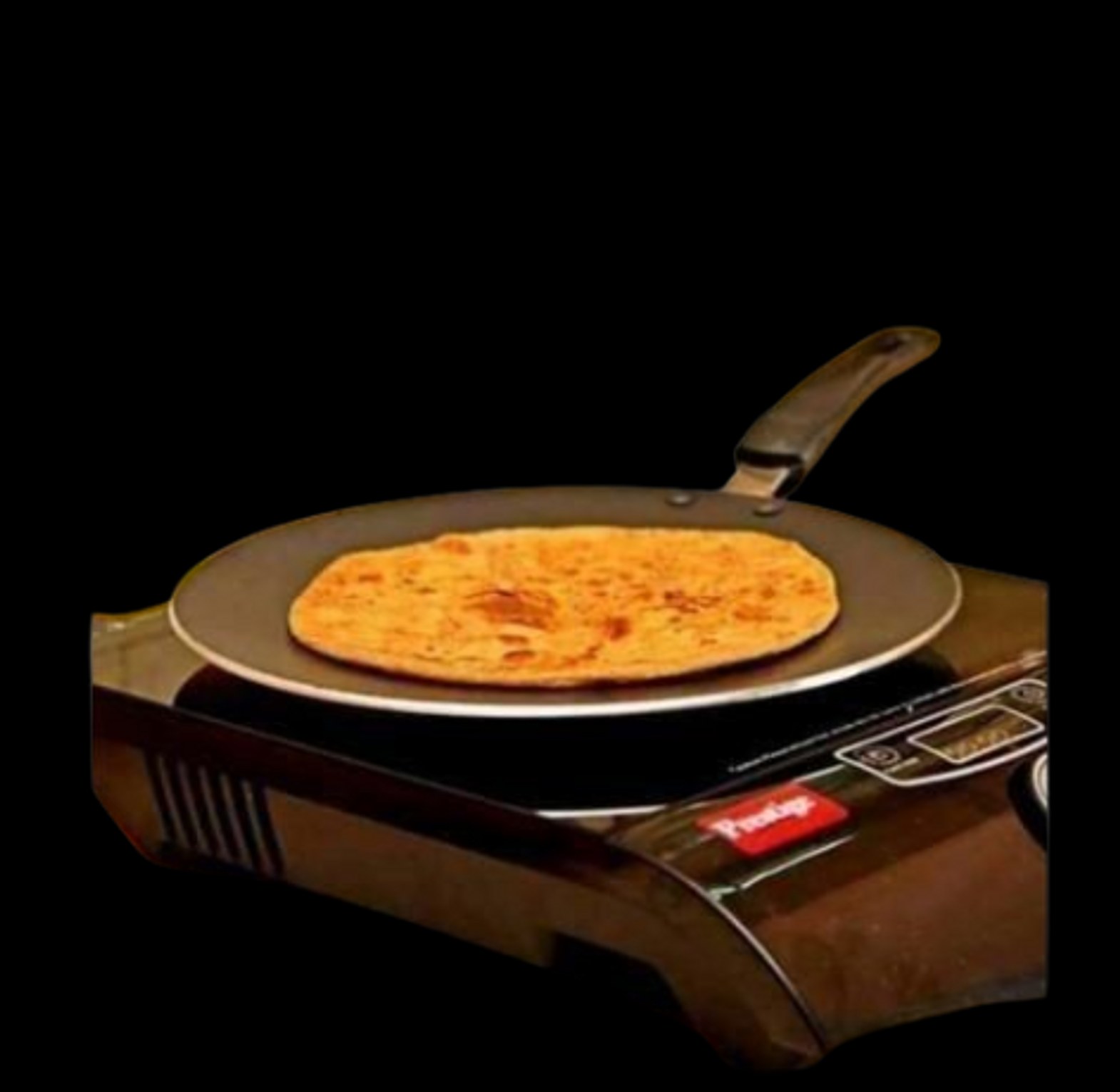 Non-stick Flat Chapati Pan - Black 30cm image