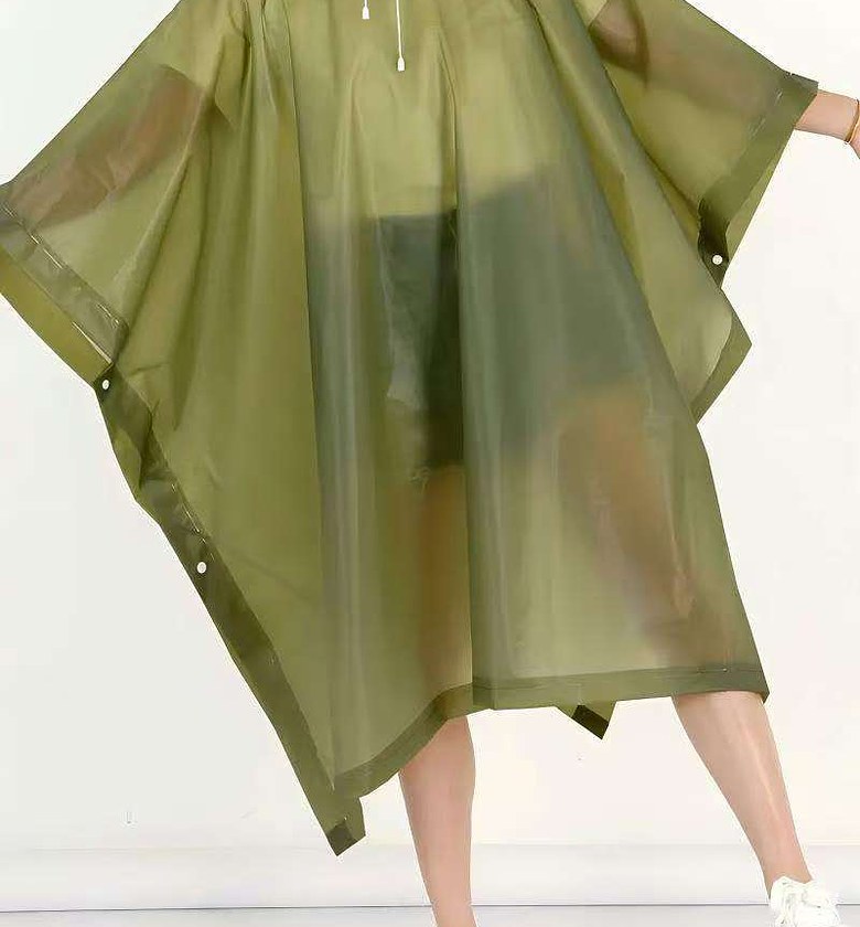 Adults EVA Outdoor Raincoat Hooded Sleeve image