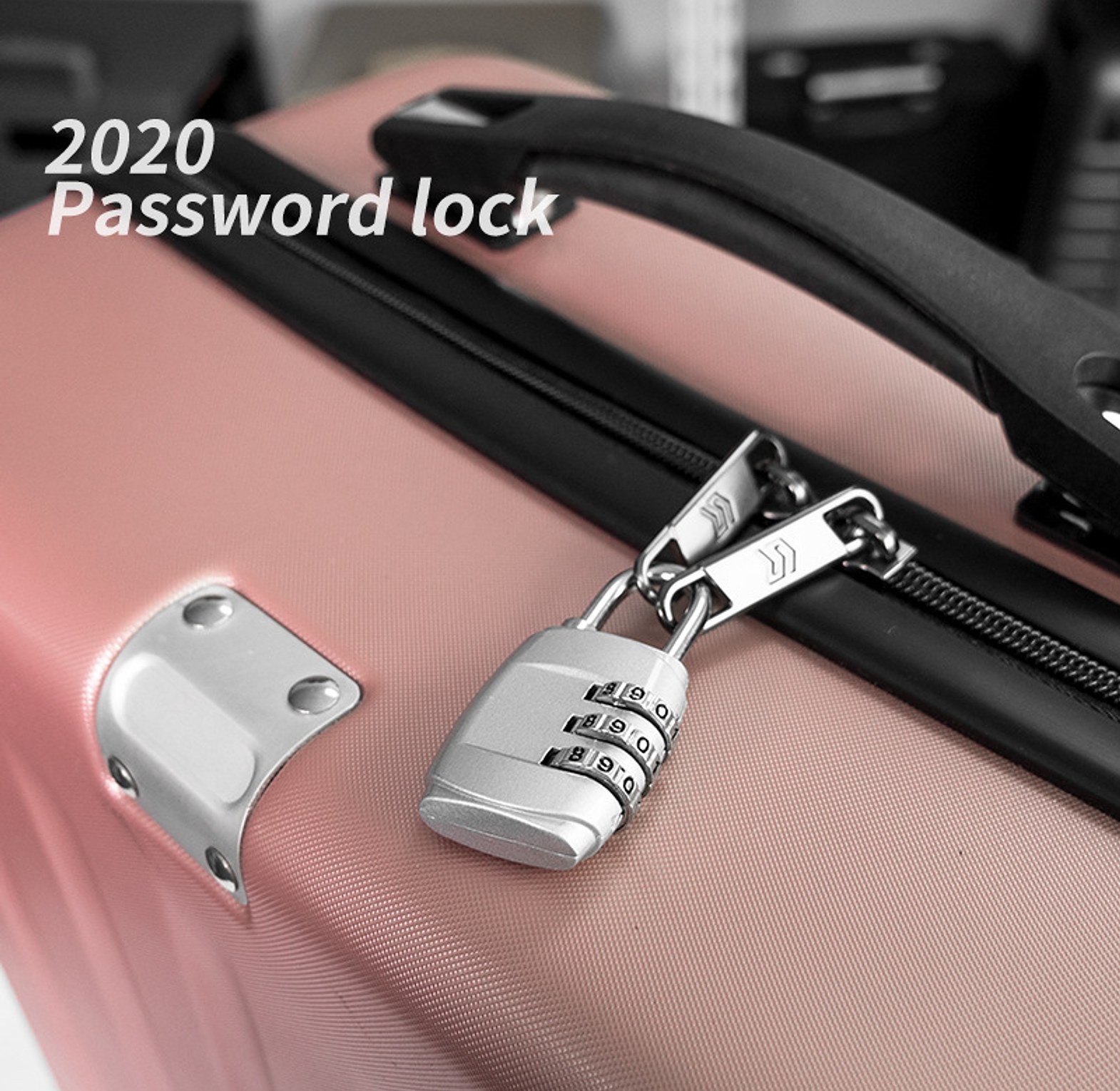 3 Digit Combination Padlock For Luggage, Travel, Backpacks image