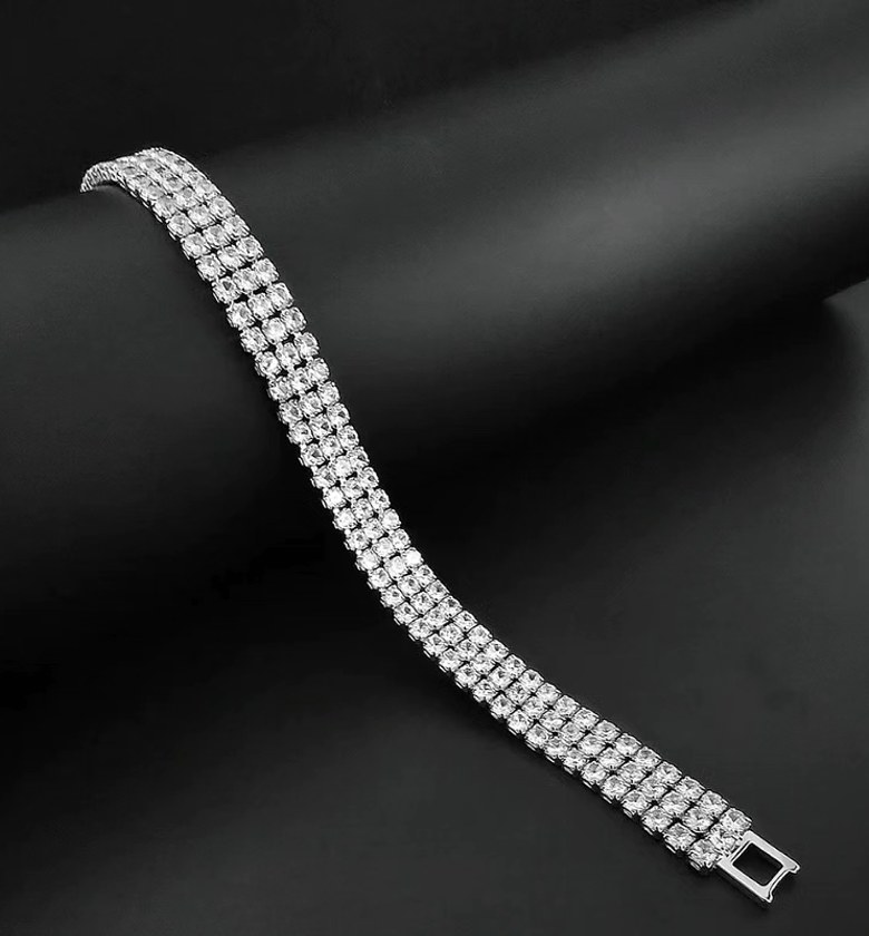 3 row luxury tennis bracelets  image