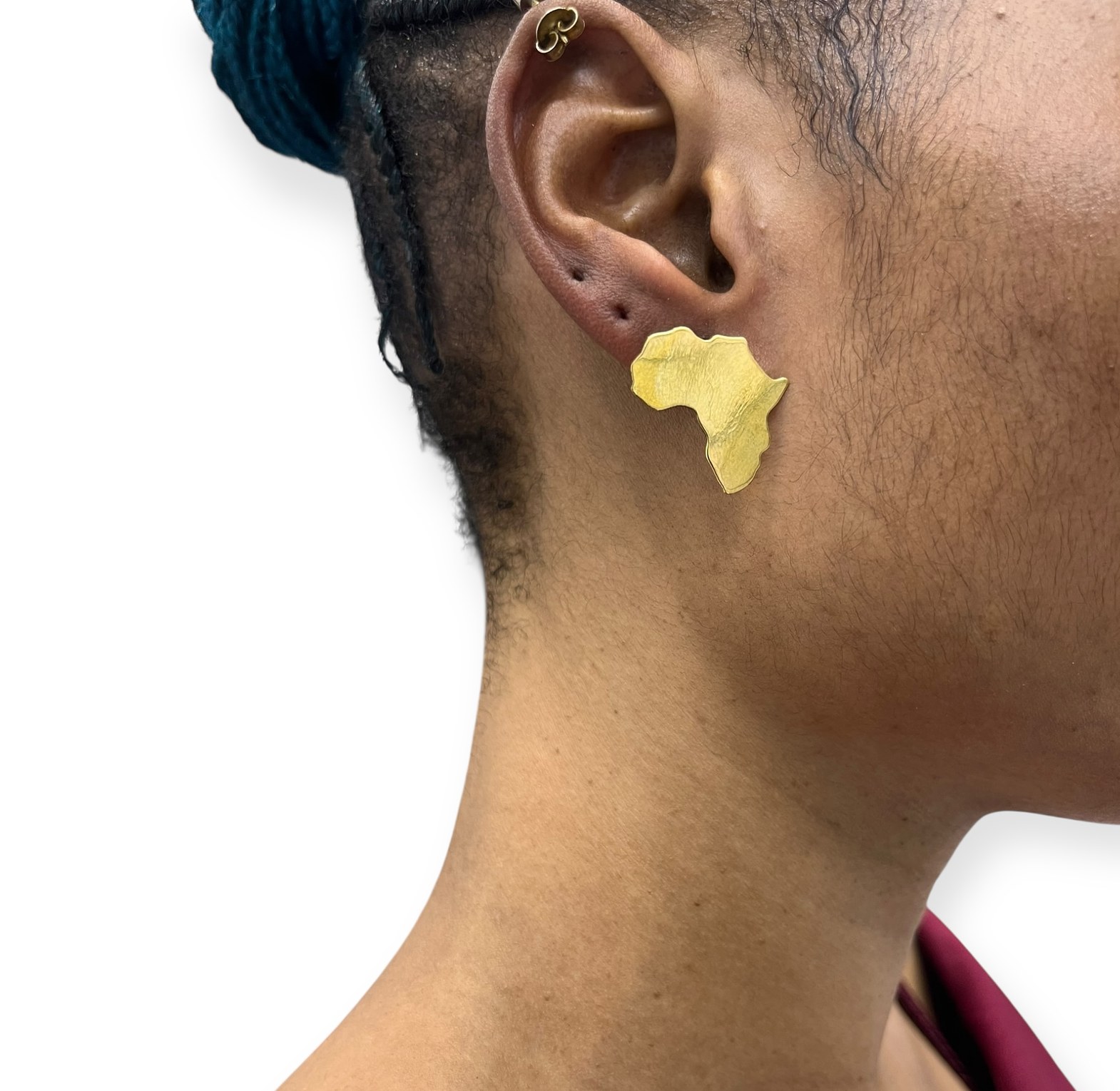 African Brass Earrings  image