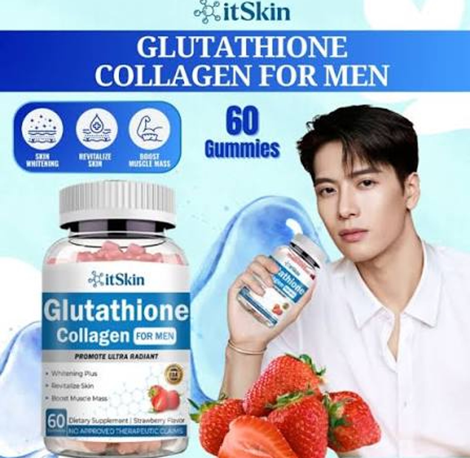 Glutathione collagen for men image