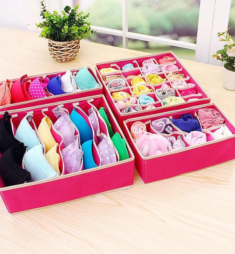 4 in 1 Undergarments Organizer, Bras, Socks, Ties Organizer image