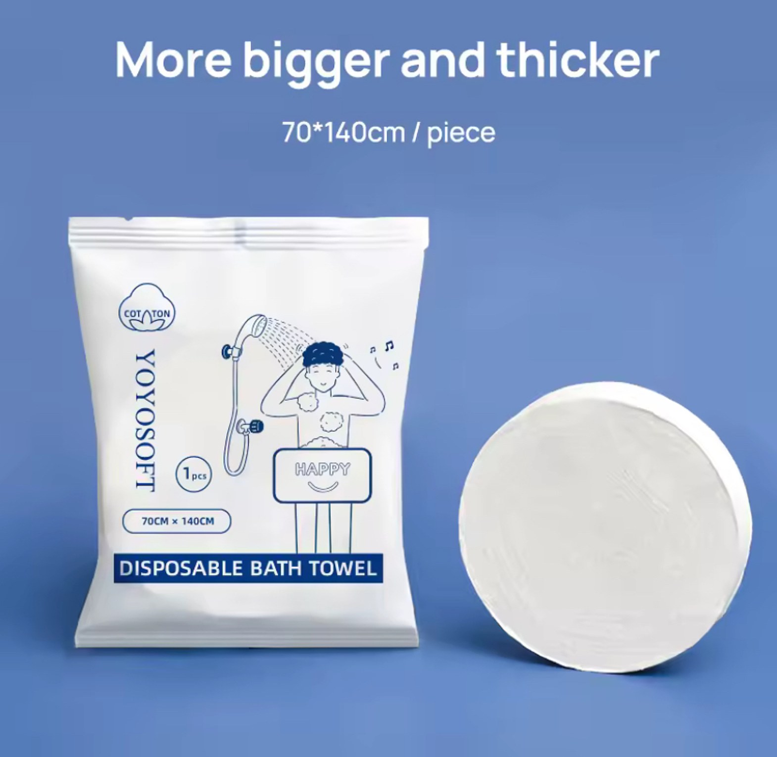 Disposable Compressed Towel Tablets Travel Towel Microfiber Coin Magic Tissue Bamboo Premium Disposable Compressed Face Towels image
