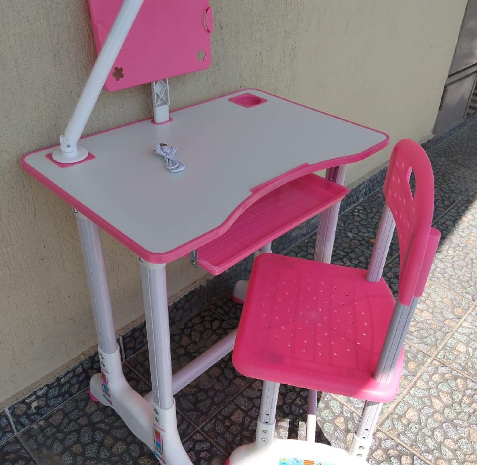 Kids Study Table With Rechargeable, Detachable Lamp image