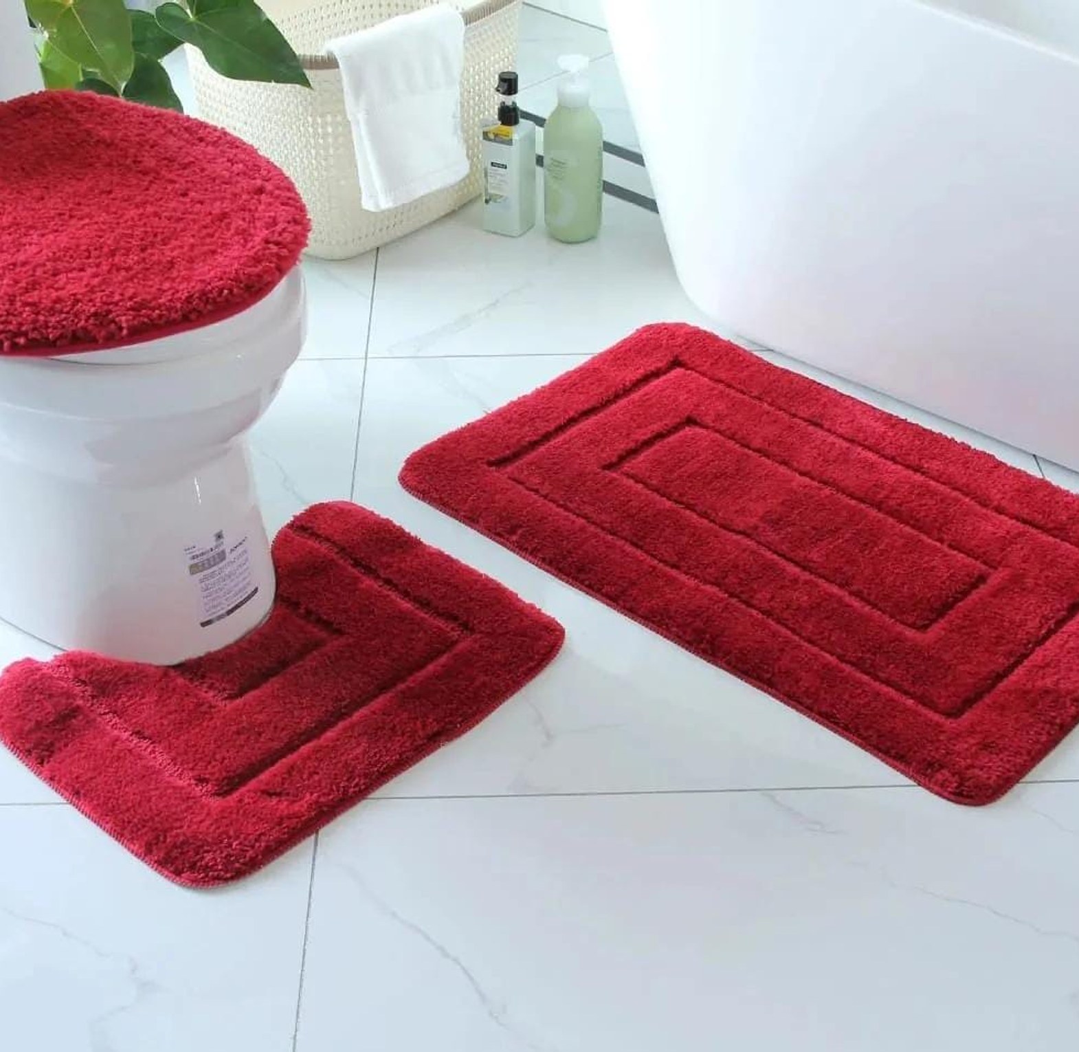 3pcs Bathroom mat image