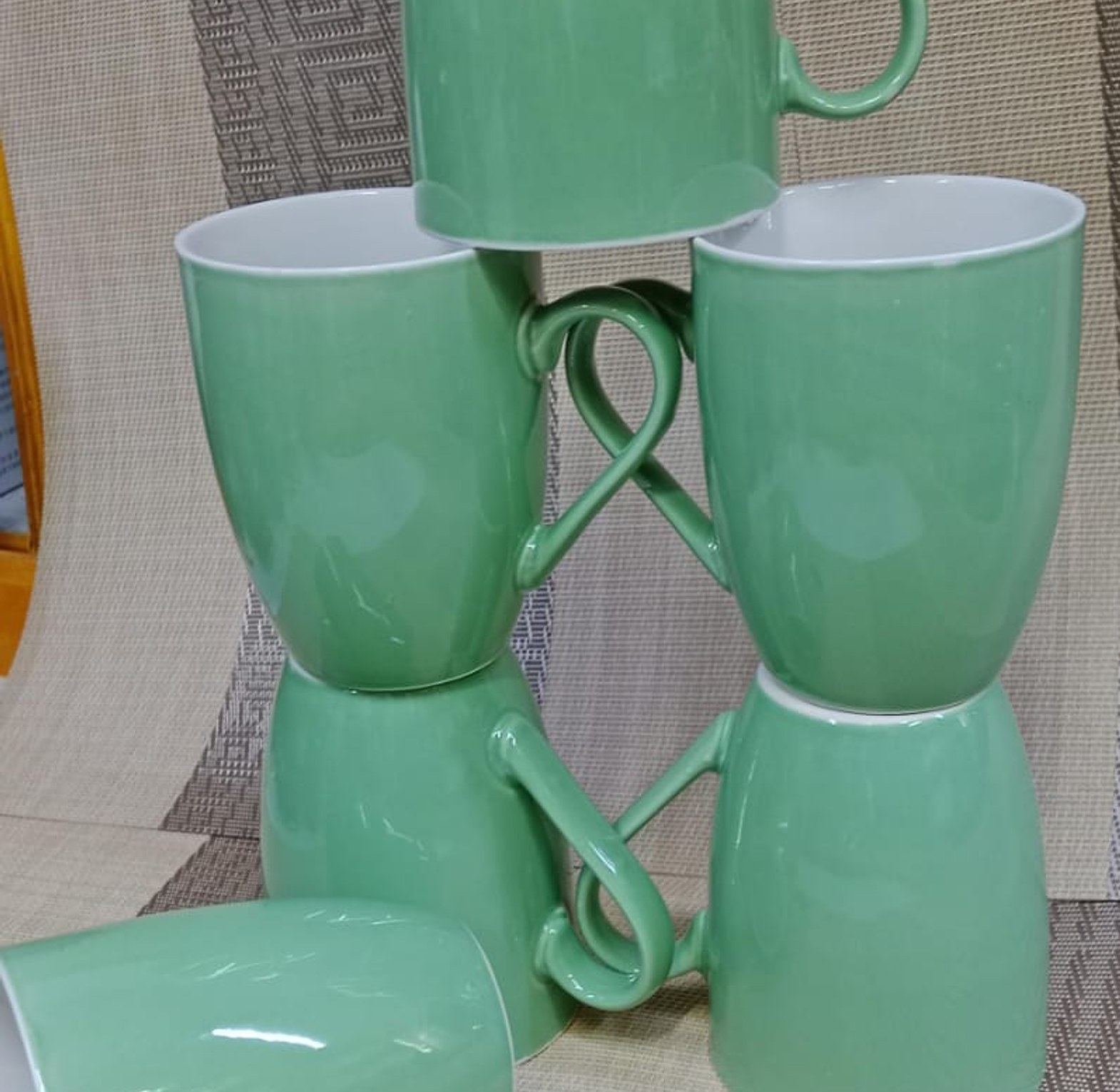Ceramic 6PC black tea/coffee cups 300ml image