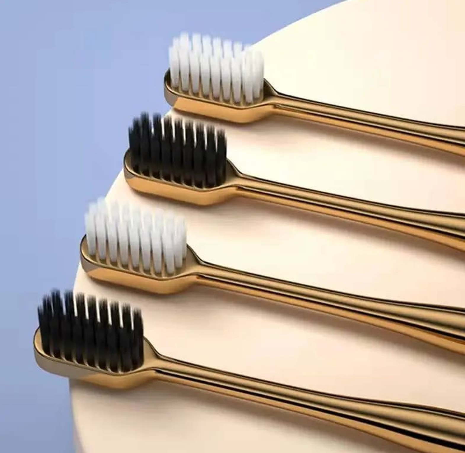 High-end golden bamboo charcoal toothbrush image