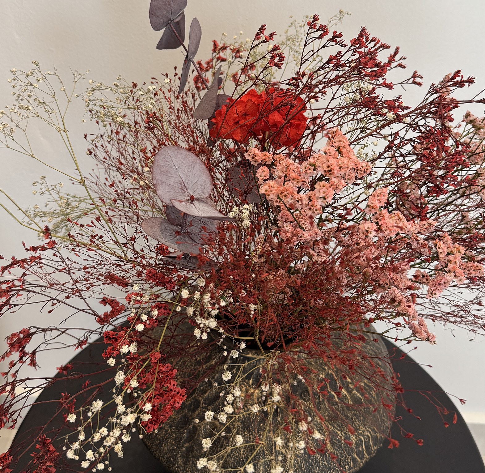 Vintage resin flower vase. image