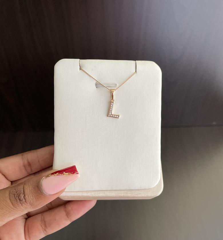 Initial Necklace - L image
