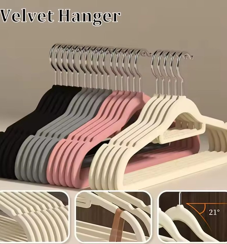 10 Piece Velvet Cloth Hangers image