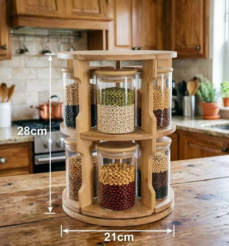 Rotating Bamboo Storage Rack image