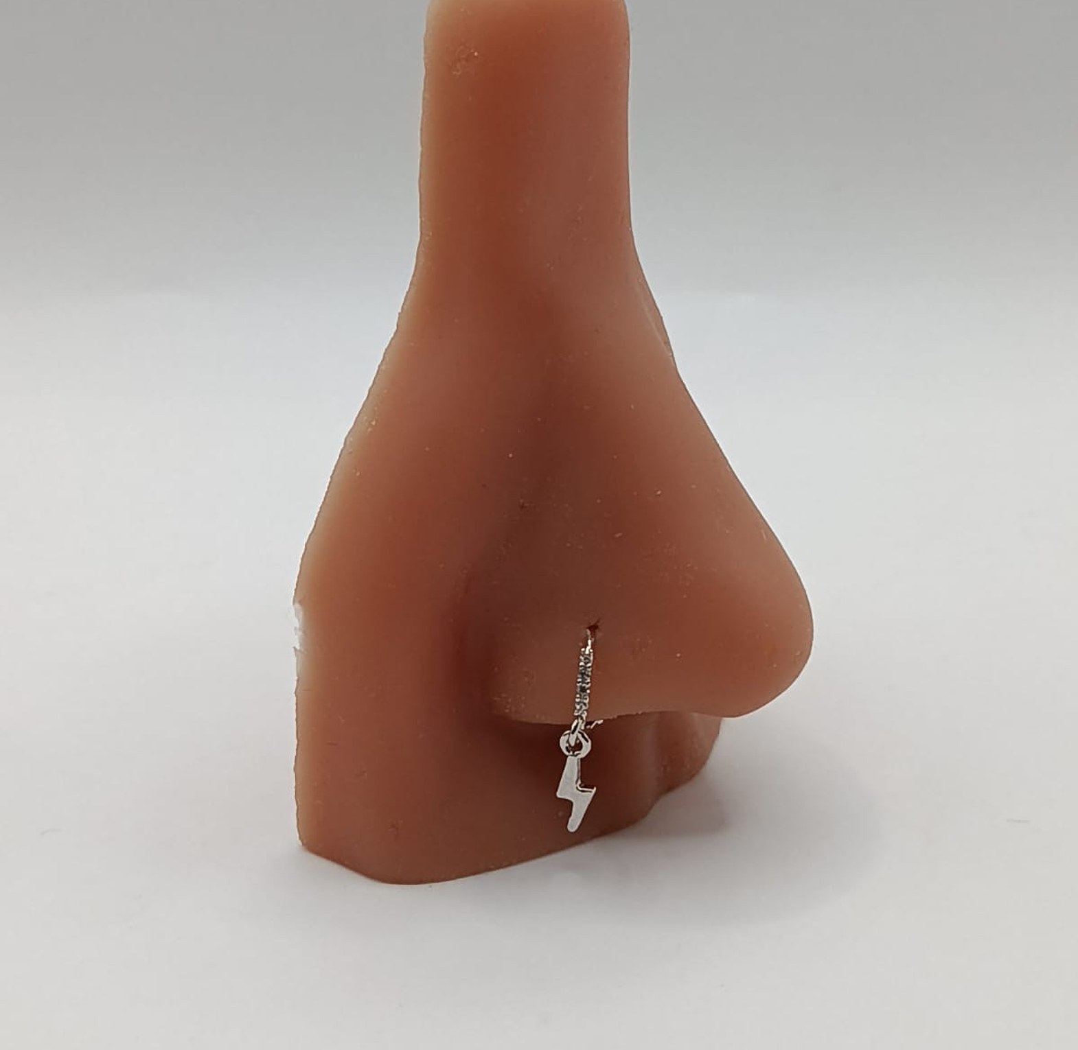 Lightning Bolt dangling Nose ring/ helix hoop  image