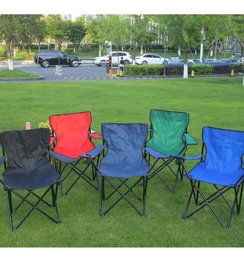 Portable Folding Camping Chair – Heavy Duty Outdoor Chair with Cup Holder for Camping, Fishing & Picnics image