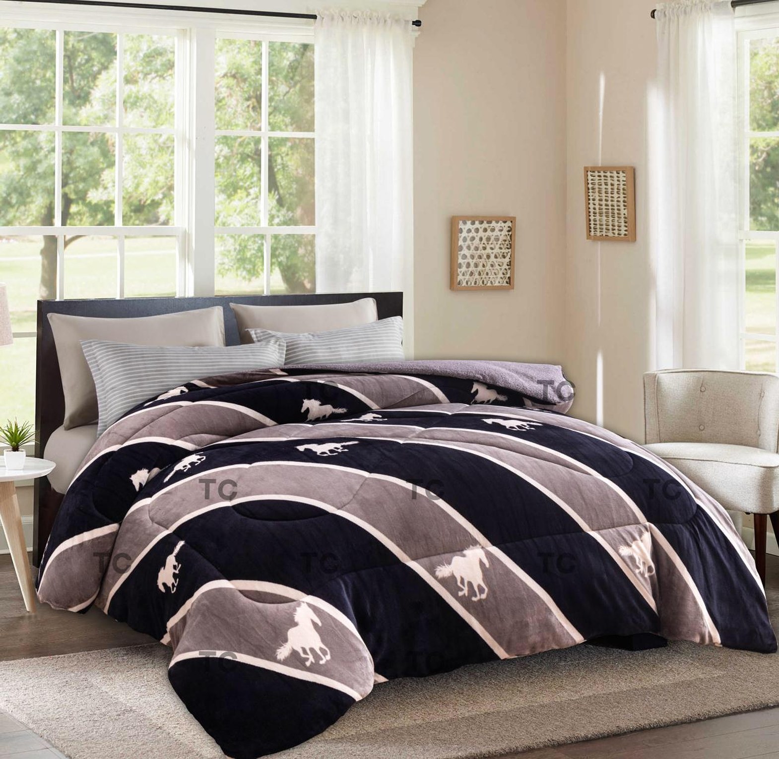 Duvet. 1Pc High Quality Cosy Woolen Velvet Duvet Blanket image