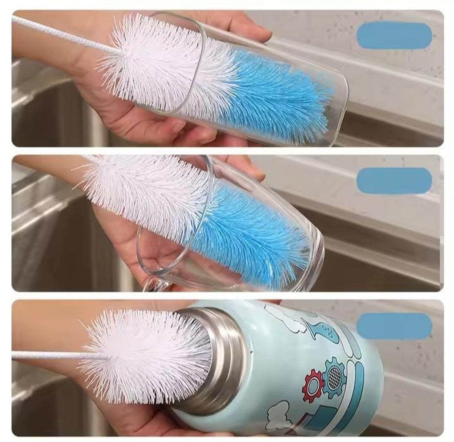 Long Bottle Brush for Cleaning Bottles, Flasks Jugs image