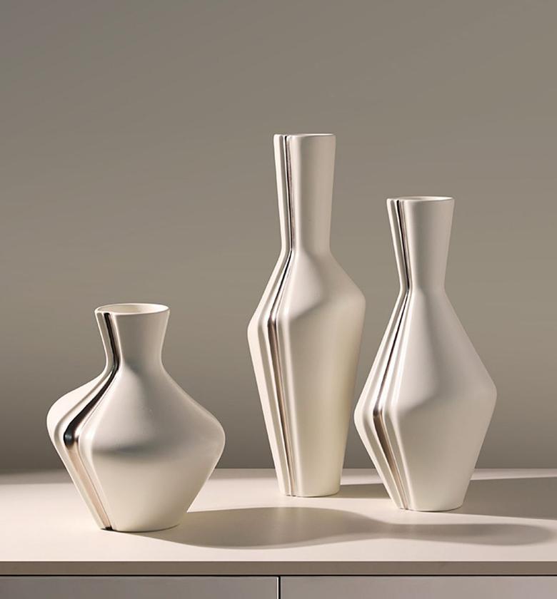 Modern ceramic vase set  image