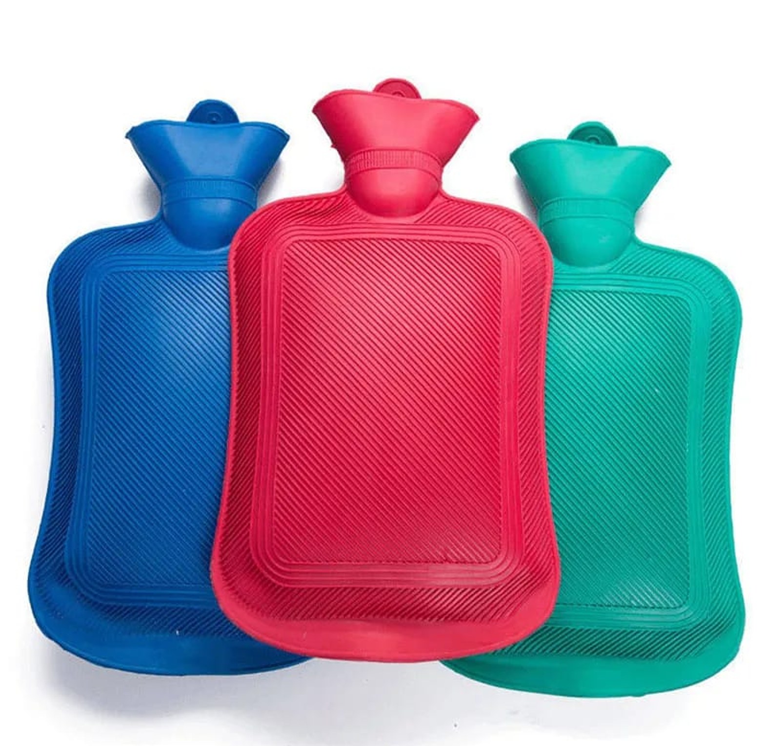 Portable Thickened Rubber Hot Water Bag with Ribbed Surface and Secure Leak-Proof Cover image