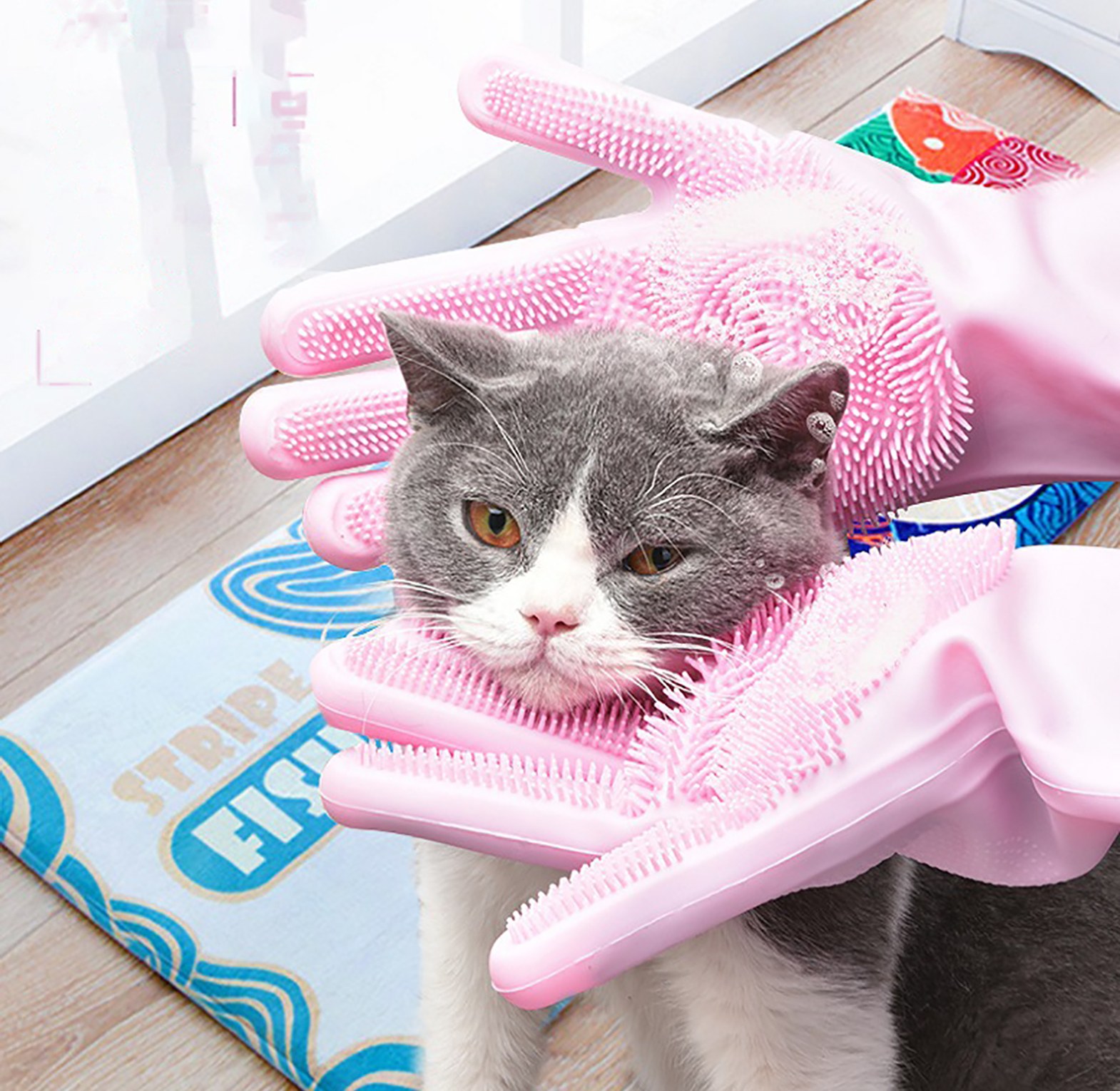Pet Grooming And Cleaning Gloves image