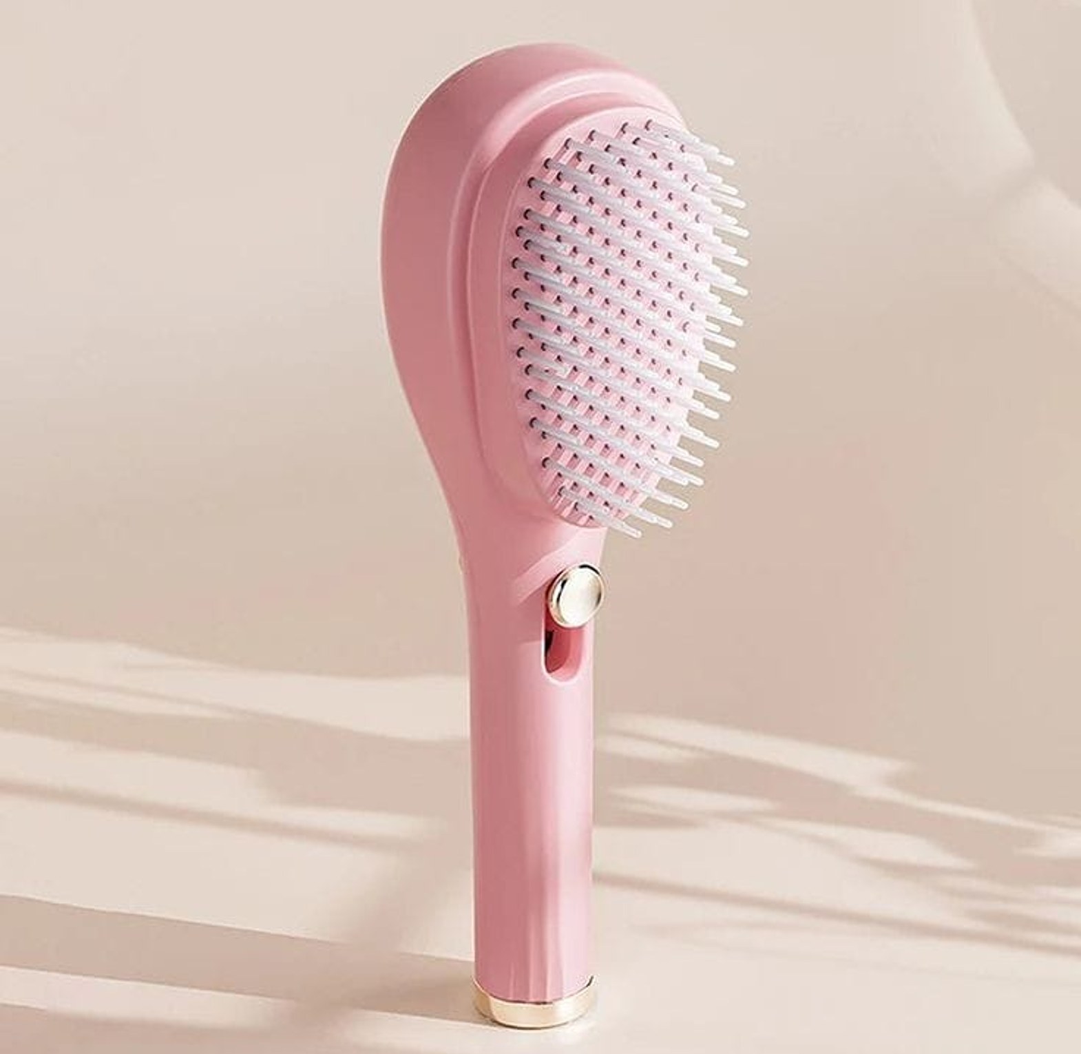 Portable Self Cleaning Comb, Antistatic Massage Comb image