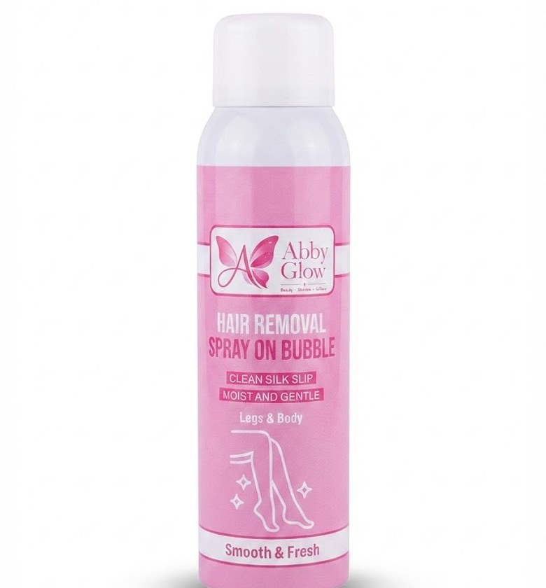 Abby glow hair removal spray on bubble image