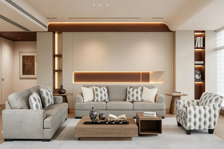 EZRA 7 Seater Fabric Sofa (3+2+1+1) image