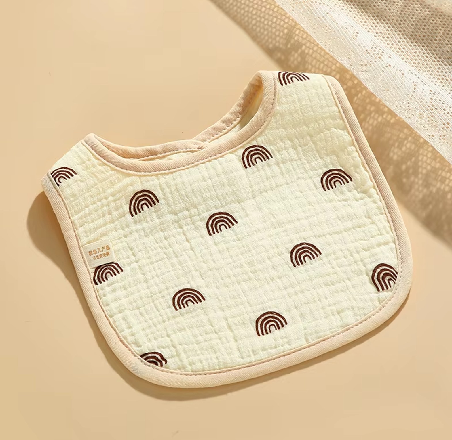 Baby Patterned Muslin Drool Bibs image