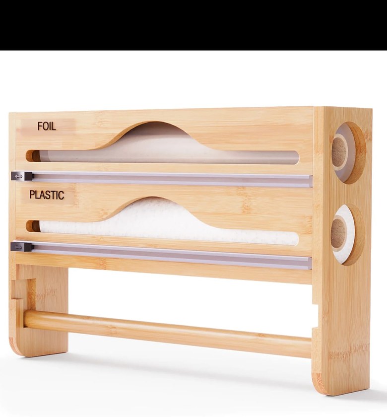 Bamboo 3-in-1 Wrap Dispenser & Towel Holder image