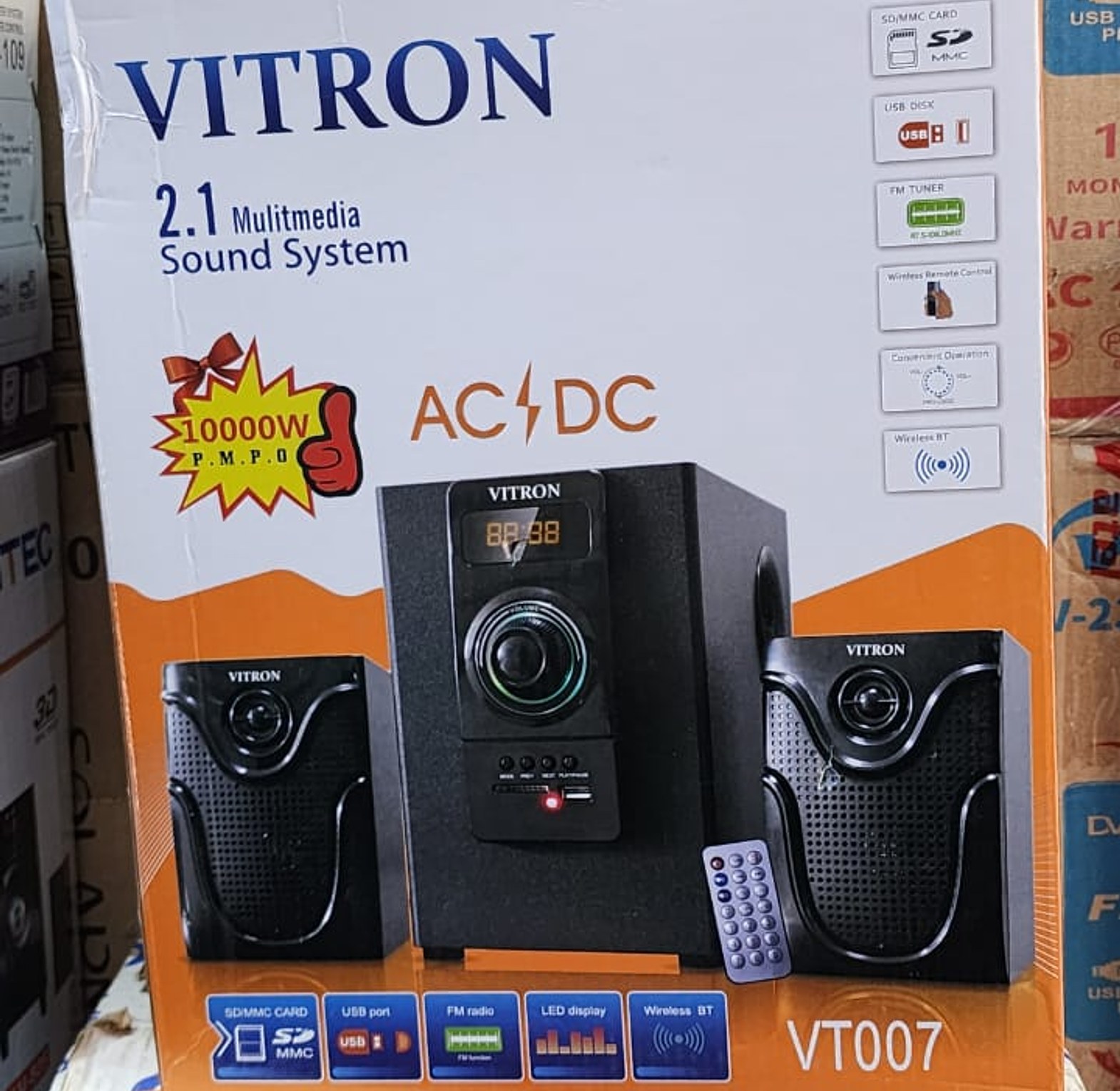 Subwoofer. Vitron  2.1 Inch Bluetooth Speaker System.. image