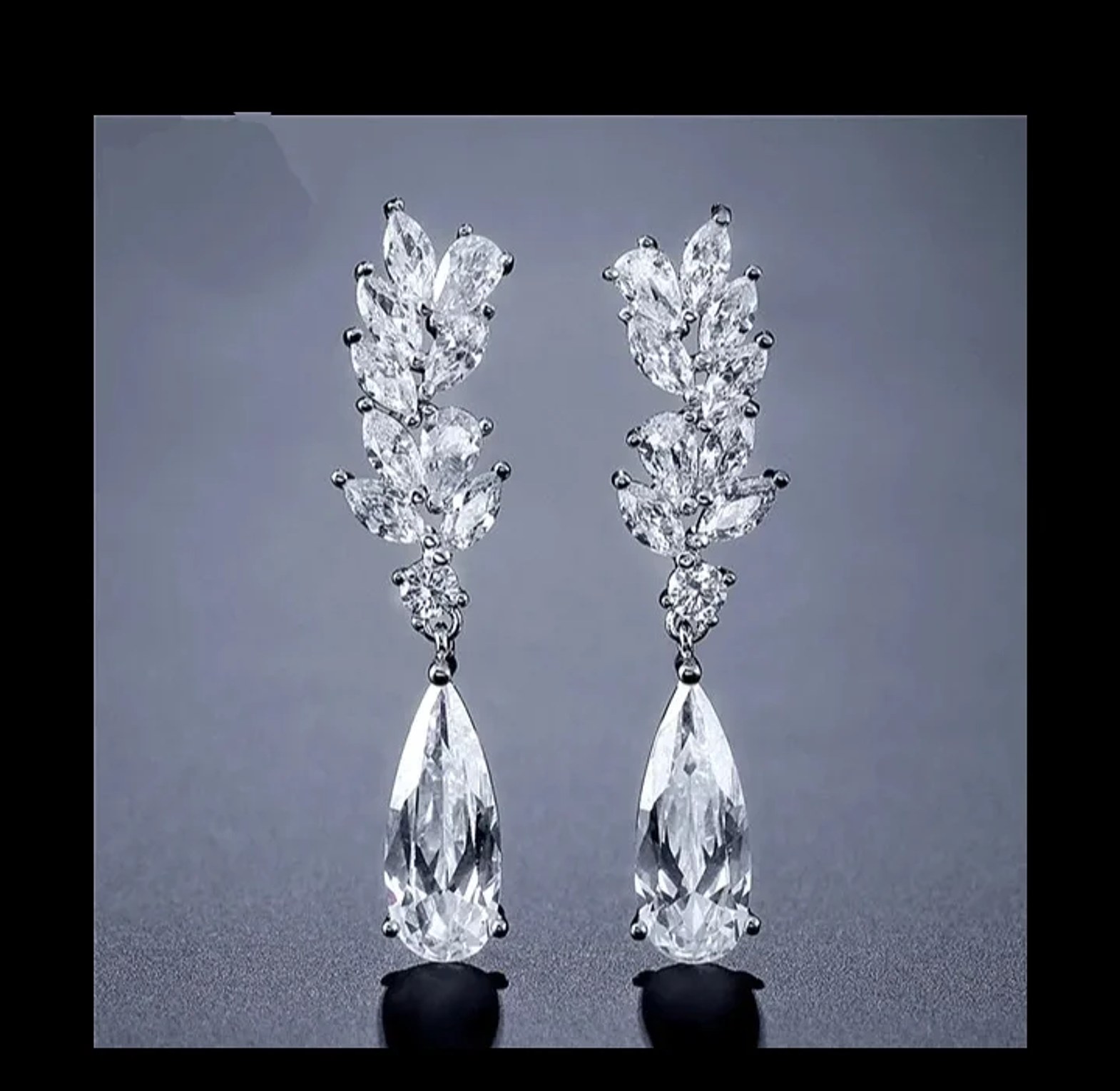 Drop sparkling zirconia earrings  image