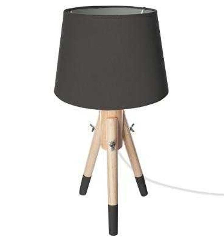 WOODEN TABLE LAMP H46 #RE image