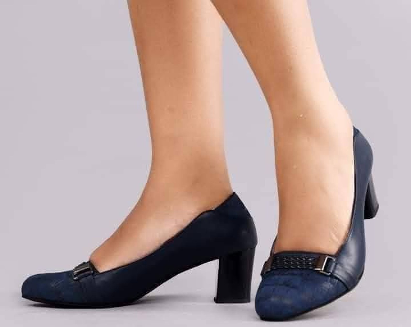 Premium Turkish Pure Leather Navy Blue Classic Shoes image
